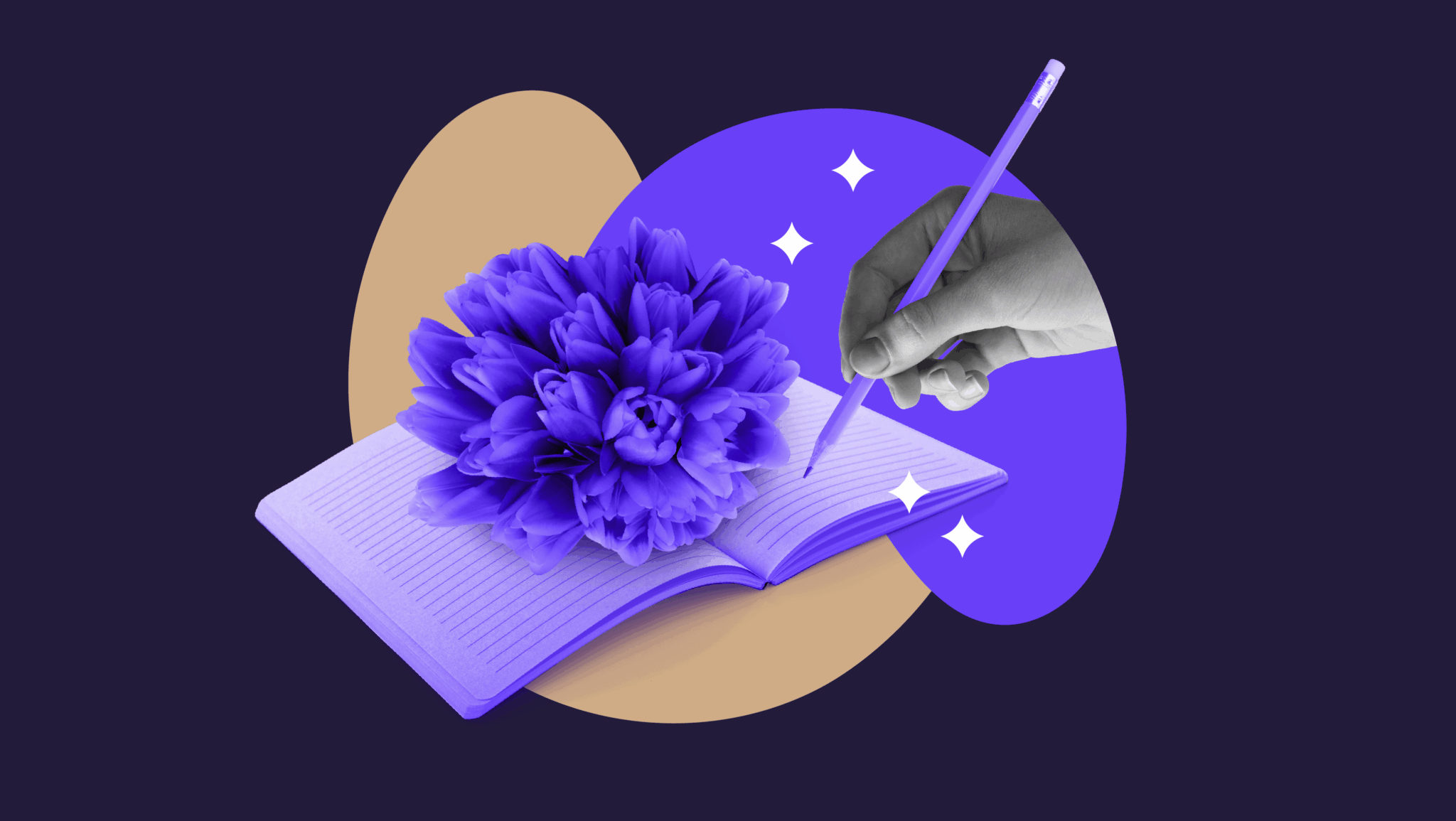 Artikkelin kansikuva: Hyvännäköisiä sanoja. Muistikirja ja käsi joka kirjoittaa siihen kynällä.